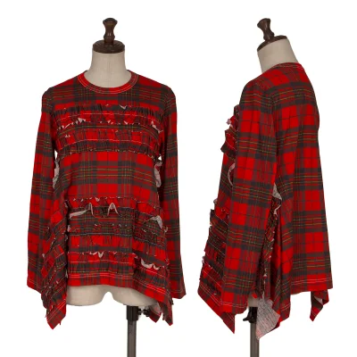 tricot COMME des GARCONS Frill Paste Design Side Slit T-shirt