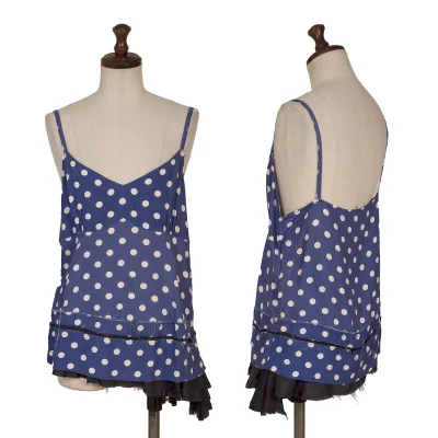 tricot COMME des GARCONS Cutting Switching Dot Cami Top