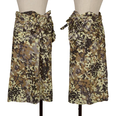 tricot COMME des GARCONS Floral Corsage Design Camo Printed Wrap Skirt