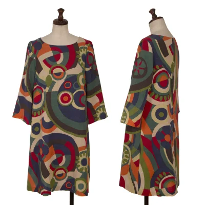Jocomomola Colorful Geometric Printed 3/4 Sleeve Tunic