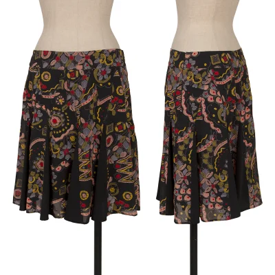 L'EQUIPE YOSHIE INABA Geometric Printed Flare Skirt