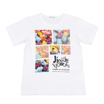 COMME des GARCONS Jingle Flower Floral Photo Printed T-shirt