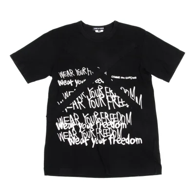 COMME des GARCONS WEAR YOUR FREEDOM Cross Patch T-shirt