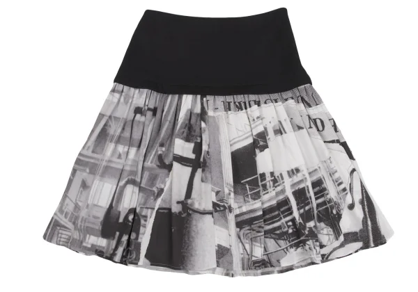 Y's Working Person Printed Switching Skirt K-160173_002