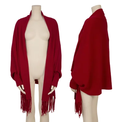 HIROKO BIS Wool Blend Fringe Design Bolero Knit