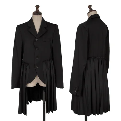 BLACK COMME des GARCONS Wool Pleats Patch Jacket