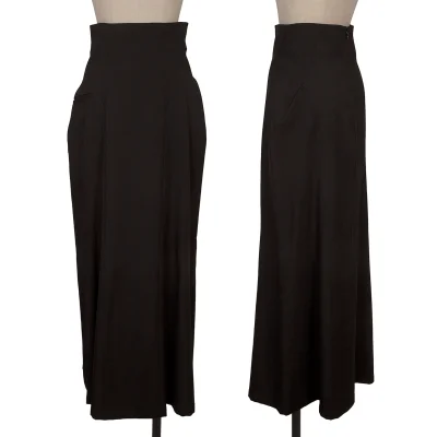 Yohji Yamamoto FEMME Wool Gaba Curve Long Skirt