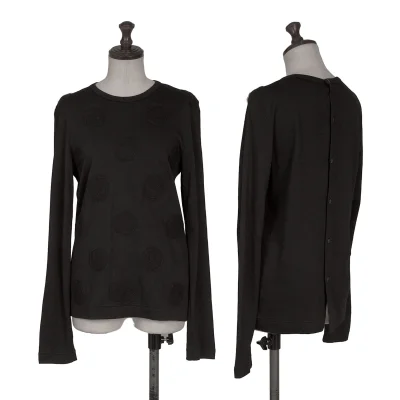 tricot COMME des GARCONS Wool Dot Patch Back Open Top