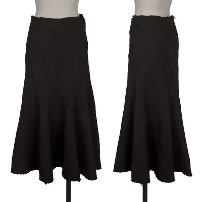 JUNYA WATANABE COMME des GARCONS Lattice Switching Cut-off Flare Skirt