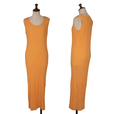ISSEY MIYAKE Pleated Hem Cutting Design Sleeveless Dress