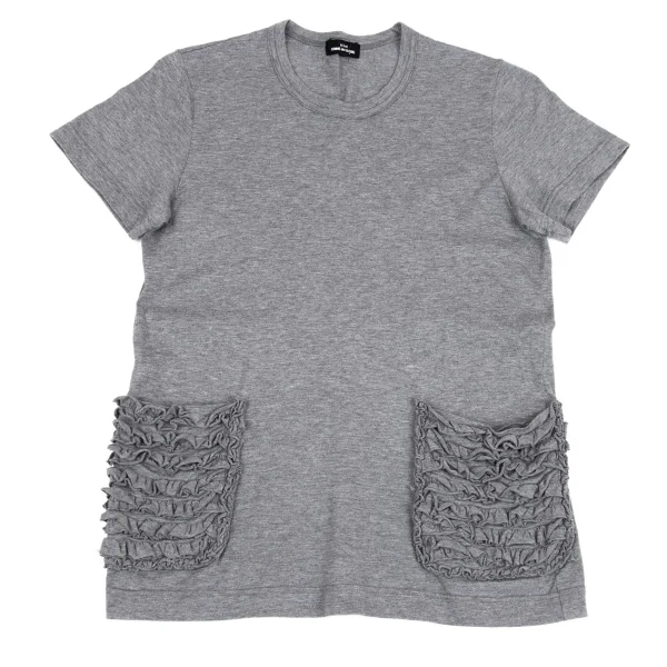 トリココムデギャルソンtricot COMME des GARCONS コットンフリルポケットTシャツ グレーM K-160218_001