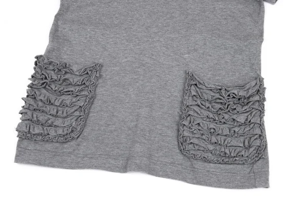 トリココムデギャルソンtricot COMME des GARCONS コットンフリルポケットTシャツ グレーM K-160218_005