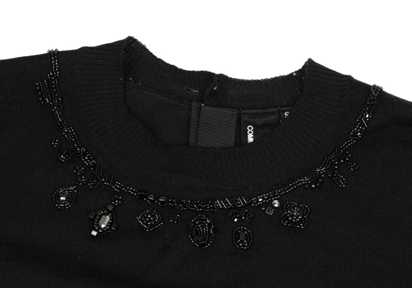 tricot COMME desGARCONS Tシャツ ビジュー ブラック トリココムデギャルソンtricot COMME des GARCONS ビジュー装飾