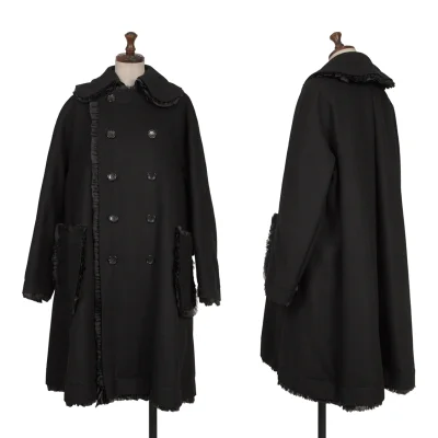 COMME des GARCONS Wool Nylon Frill Line Padded Coat