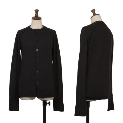 Yohji Yamamoto NOIR Wool Crew Neck Knit Cardigan