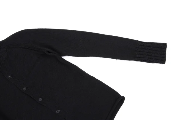 Yohji Yamamoto NOIR Wool Crew Neck Knit Cardigan K-160239_006