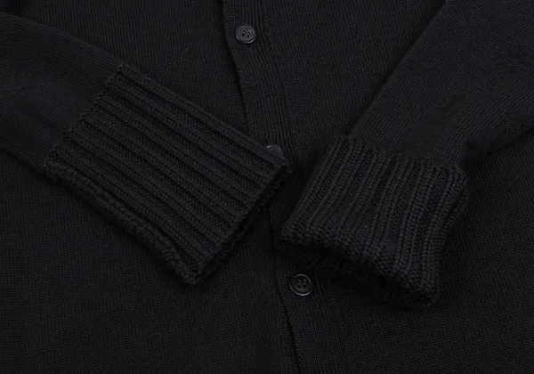 Yohji Yamamoto NOIR Wool Crew Neck Knit Cardigan K-160239_007
