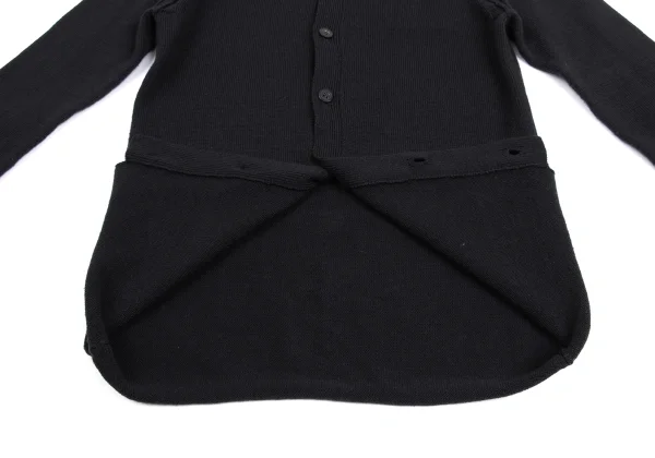 Yohji Yamamoto NOIR Wool Crew Neck Knit Cardigan K-160239_009