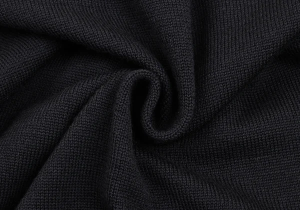 Yohji Yamamoto NOIR Wool Crew Neck Knit Cardigan K-160239_011
