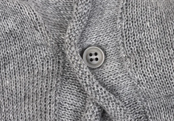 Yohji Yamamoto FEMME Linen Hem Deformation Knit Cardigan K-160244_005
