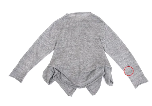 Yohji Yamamoto FEMME Linen Hem Deformation Knit Cardigan K-160244_012