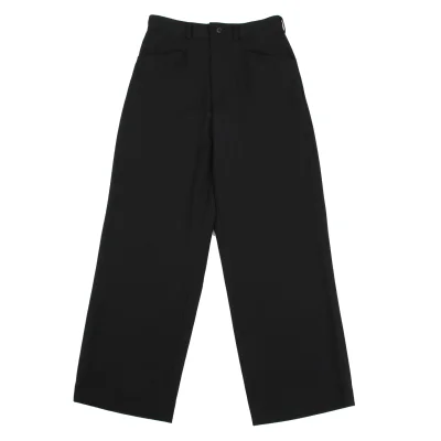 Yohji Yamamoto FEMME Wool Gabardine Straight Pants