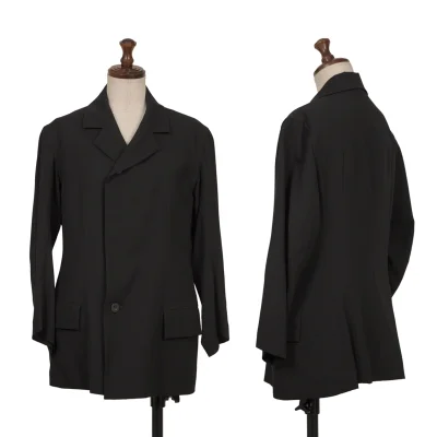Yohji Yamamoto FEMME Wool Gaba 3/4 Sleeves Jacket