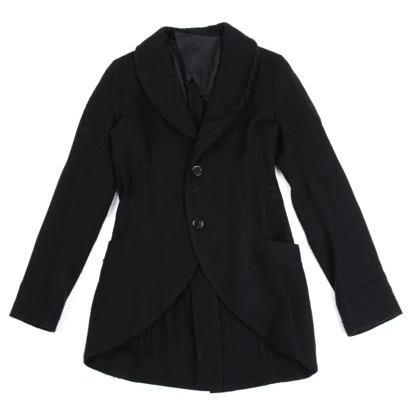 Yohji Yamamoto FEMME Wool Fulling Shawl Collar Jacket K-160263_002