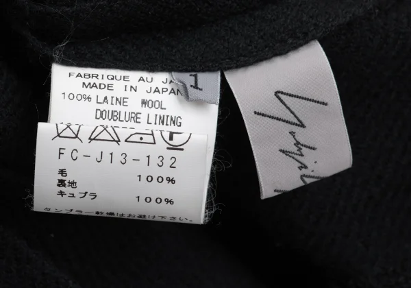 Yohji Yamamoto FEMME Wool Fulling Shawl Collar Jacket K-160263_017