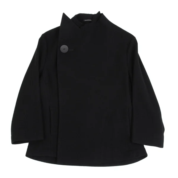 Yohji Yamamoto FEMME Wool Nylon Cut Off Lapel Jacket K-160265_002