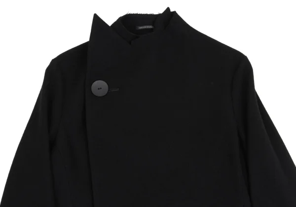 Yohji Yamamoto FEMME Wool Nylon Cut Off Lapel Jacket K-160265_003
