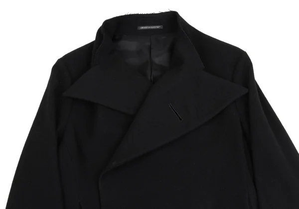 Yohji Yamamoto FEMME Wool Nylon Cut Off Lapel Jacket K-160265_006
