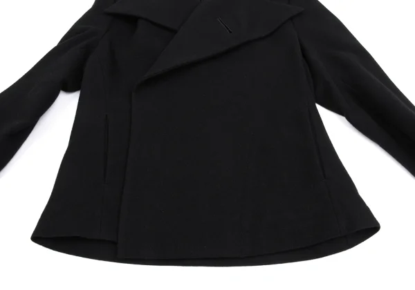 Yohji Yamamoto FEMME Wool Nylon Cut Off Lapel Jacket K-160265_009