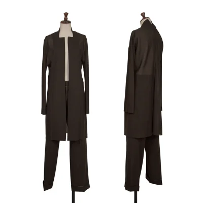 Yohji Yamamoto FEMME Wool See-through Long Jacket & Pants