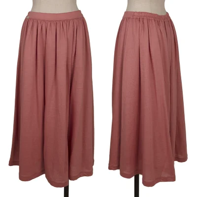 Mademoiselle NON NON Ramie Waist Gathered Flare Skirt