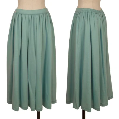 Mademoiselle NON NON Ramie Waist Gathered Flare Skirt