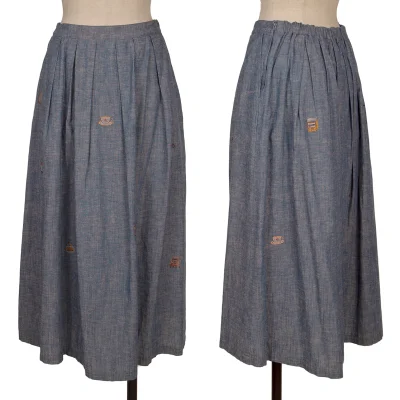 Mademoiselle NON NON Dyed Embroidered Tuck Skirt