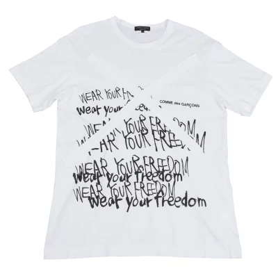 COMME des GARCONS HOMME PLUS Cross Patch Poem Print T-shirt