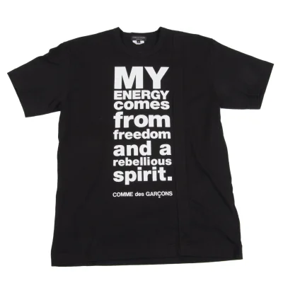 COMME des GARCONS HOMME PLUS Line Patch Poem Printed T Shirt