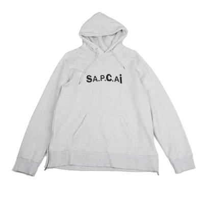 sacai × A.P.C. HOODIE TAIYO Logo Printed Side Zip Hoodie