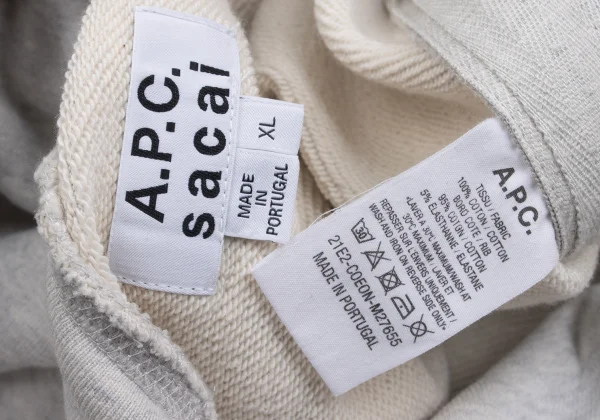 sacai × A.P.C. HOODIE TAIYO Logo Printed Side Zip Hoodie K-160307_016