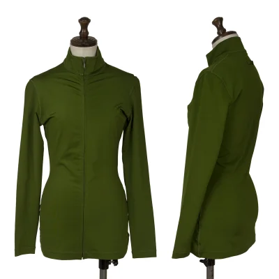 Jean Paul GAULTIER FEMME Poly Stretch Flare Zip-up Top