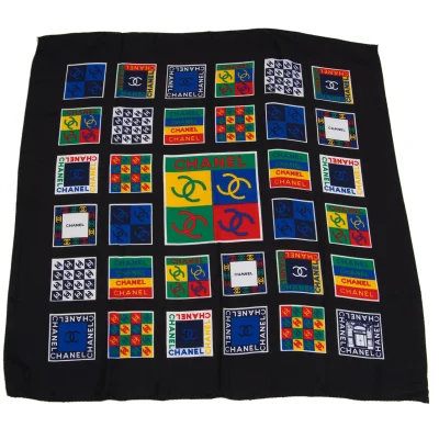 CHANEL Colorful Coco Mark Scarf