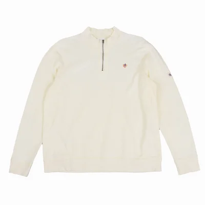 Papas Cotton Linen Back 5.5 Patch Half Zip Tops