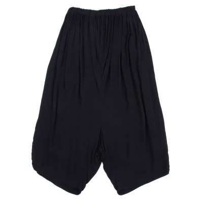 COMME des GARCONS Dyed Rayon Shirring Dropped Crotch Pants