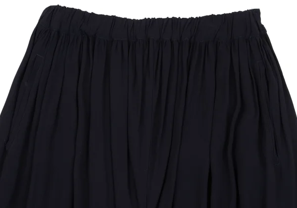 COMME des GARCONS Dyed Rayon Shirring Dropped Crotch Pants K-160366_002