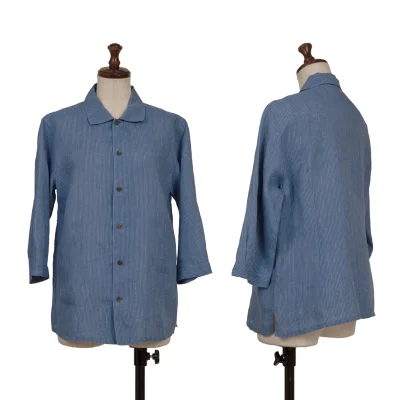 JURGEN LEHL Babaghuri Linen Striped 3/4 Sleeve Shirt