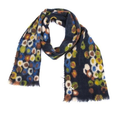 45rpm 45R Wool Multi Dot Pattern Scarf