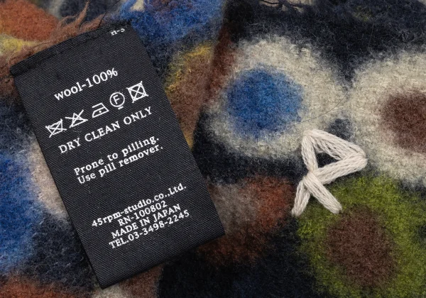 45rpm 45R Wool Multi Dot Pattern Scarf K-160381_007