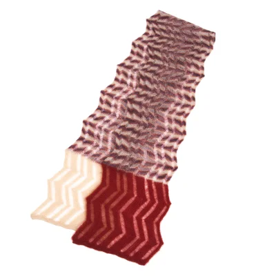 MISSONI Mohair Nylon Switching See-through Stripe Stole